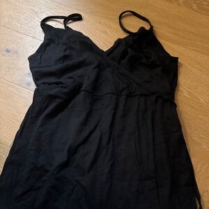 H&m basics black cotton dress